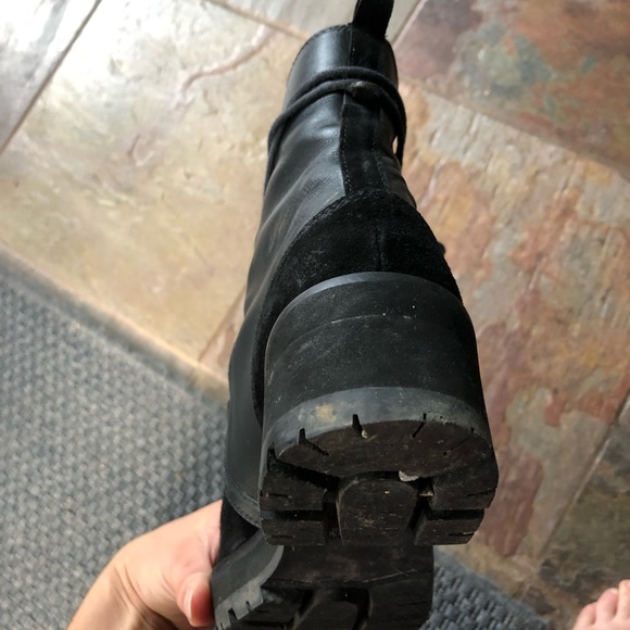 Leather & suede combat boots - Picture 7 of 8